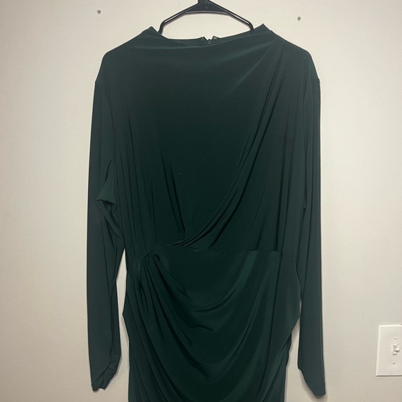green emerald velvet dress Floral Sequin Gown - Long Sleeve main image 1